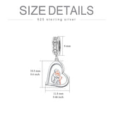 Sterling Silver Father Daughter Mother Daughter Charm Beads