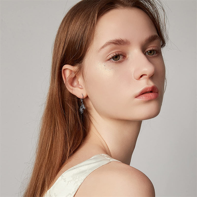 Sterling Silver Horse Leverback Earrings