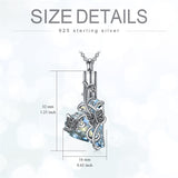 Sterling Silver Crystal Butterfly Urn Necklace for Ashes