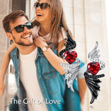 Sterling Silver Angel Devil Stud Earrings