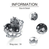 Sterling Silver Witch Heart Nature Ring