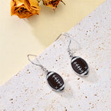 Sterling Silver Baseball Football Dangle Earrings