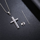 Sterling Silver Cross Urn Pendant for Ashes