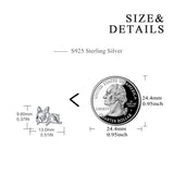 Sterling Silver French Bulldo Stud Earrings
