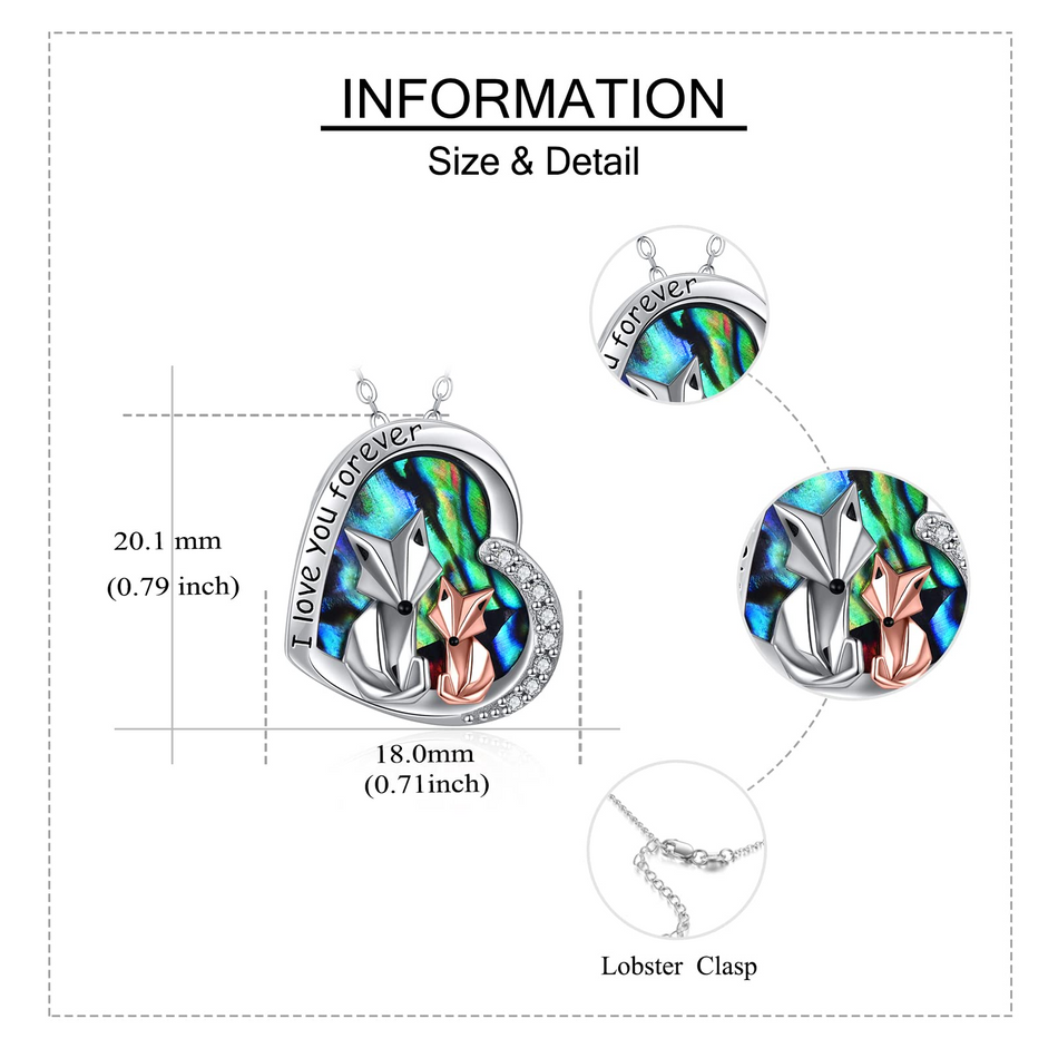 Sterling Silver Origami Fox Pendant Necklace With Engraved