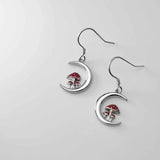 Sterling Silver Mushroom Dangle Earrings