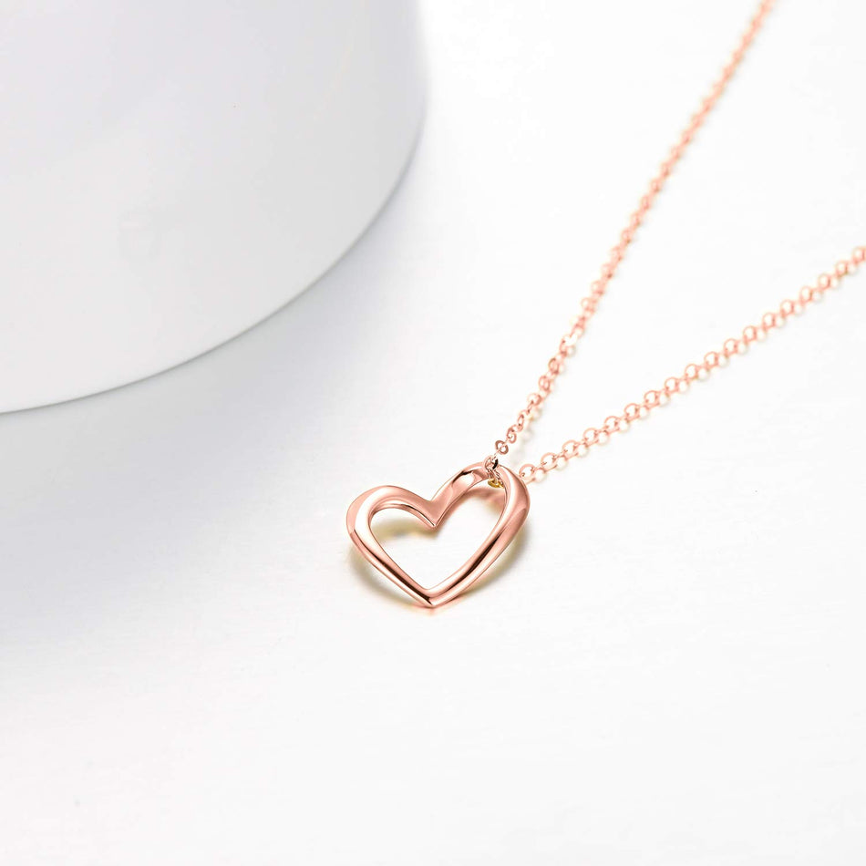14K Gold Heart Pendant Necklace