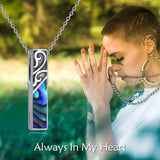 Sterling Silver Abalone Shell Urn Necklace for Ashes With Engraved