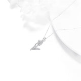 14K Gold Tulip Flower Pendant Necklace