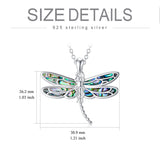 Sterling Silver Blue Dragonfly Pendant Necklace