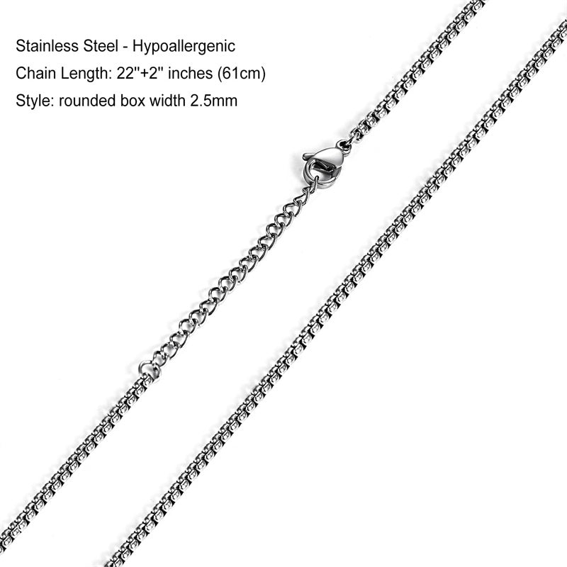 Sterling Silver Saint Michael Saint Christopher Amulet Pendant Necklace for Men