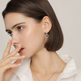 Sterling Silver Cow  Drop Earrings