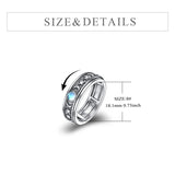 Sterling Silver Claddagh Moon And Star Anxiety Spinner Ring