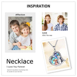 Sterling Silver Brother and Sister Pendant Necklace With Engraved