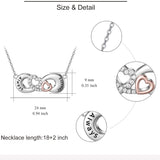 Sterling Silver InfinityLove Heart Urn Necklace for Ashes With Engraved