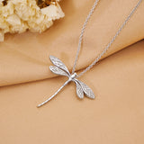 Sterling Silver Dragonfly Pendant Necklace