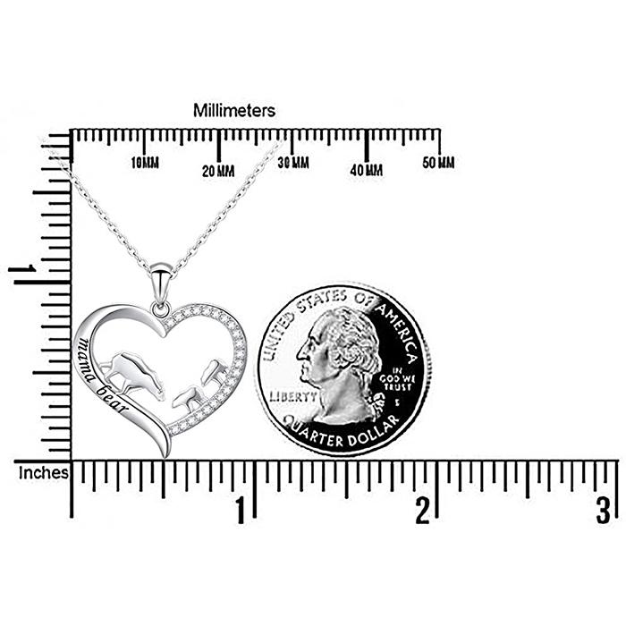 Sterling Silver For Mom Necklace Mothers Day Gift Mama Bear Pendant Necklace or Bracelet for Mum Animal necklace DAOCHONG