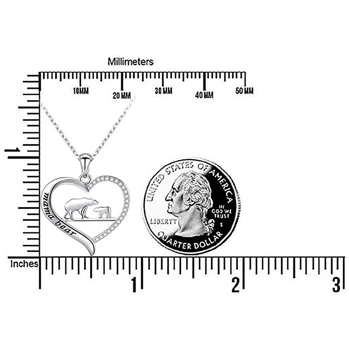 Sterling Silver For Mom Necklace Mothers Day Gift Mama Bear Pendant Necklace or Bracelet for Mum Animal necklace DAOCHONG