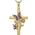 Why a 14K Gold Plated Butterfly Rose Birthstone Cross Necklace Makes a Meaningful Gift