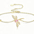 14K Gold Plated Birthstone Dragonfly Anklet: A Meaningful Jewelry Gift for Women