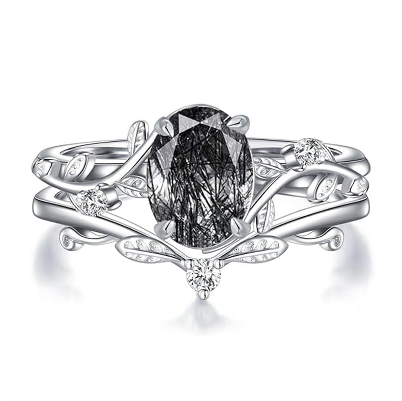 Sterling Silver Pear Oval Kite Heart Hexagon Emerald Coffin Cut Gemstone Engagement Promise Ring Set