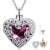 Sterling Silver Crystal Personalized Photo Butterfly Urn Necklace for Ashes