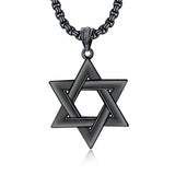 Sterling Silver Star of David Pendant Necklace for Men