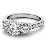 10K Gold 14K Gold 18K Gold Round Cut Moissanite Engagement Ring