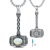 Sterling Silver Thors Hammer Urn Necklace for Ashes