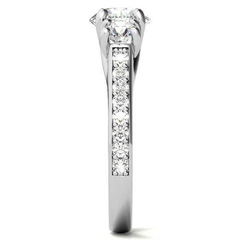 10K Gold 14K Gold 18K Gold Round Cut Moissanite Engagement Ring