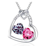 Sterling Silver Heart Birthstone Pendant Necklace