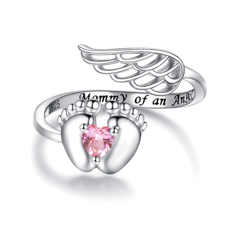 Sterling Silver Miscarriage Mother Loss of Pregnancy Ring Losing Child for Women