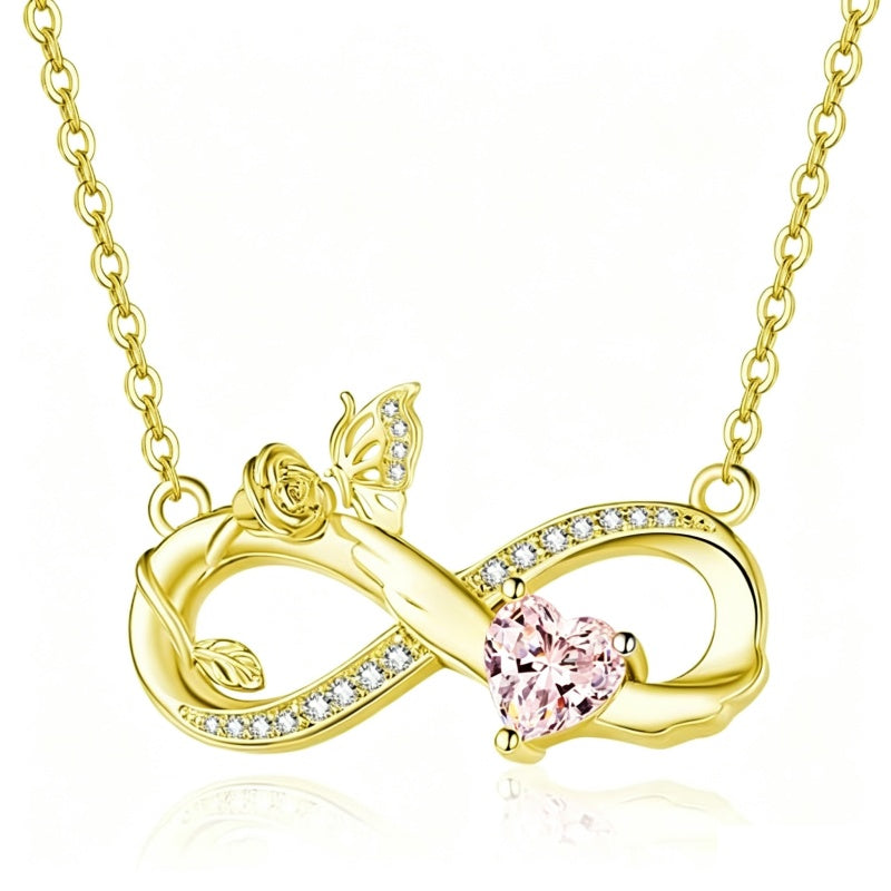 14K Gold Plated Birthstone Butterfly Necklace for Women Ideal Gift for Anniversary Christmas Birthday