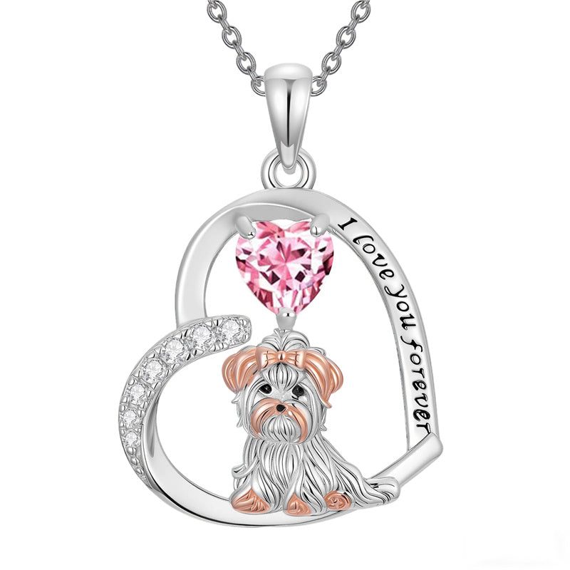 Sterling Silver 12 Month Birthstone Yorkshire Pendant Necklace