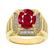 10K Gold 14K Gold 18K Gold Oval Cut Custom Ring Gemstone Ring for Men