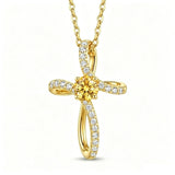 14K Gold Plated Cross Pendant Necklace for Women Faith Jewelry for Anniversary Christmas  Birthday Mother's Day