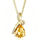 14K Gold Plated  Teardrop Birthstone Pendant Necklace Birthday Gifts for Women