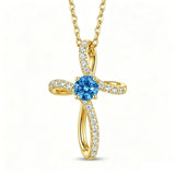 14K Gold Plated Cross Pendant Necklace for Women Faith Jewelry for Anniversary Christmas  Birthday Mother's Day