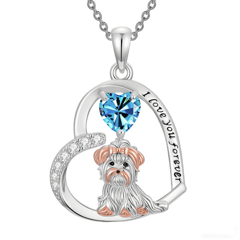 Sterling Silver 12 Month Birthstone Yorkshire Pendant Necklace