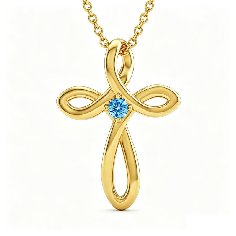 14K Gold Plated Cross Pendant Necklace for Women Faith Jewelry for Anniversary Christmas  Birthday Mother's Day