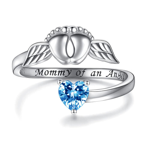 Sterling Silver Miscarriage Mother Loss of Pregnancy Ring Losing Child for Women