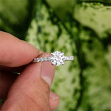 Personalized 925 Silver 10K 14K 18K Gold 1ct 6.5mm Moissanite Engagement Wedding Ring For Women