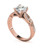 925 Sterling Silver White Gold/Yellow Gold/Rose Gold Plated Moissanite Couple Engagement Ring