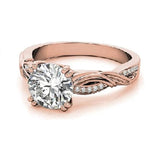 925 Sterling Silver White Gold/Yellow Gold/Rose Gold Plated Moissanite Couple Engagement Ring