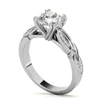 925 Sterling Silver White Gold/Yellow Gold/Rose Gold Plated Moissanite Couple Engagement Ring