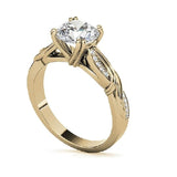 925 Sterling Silver White Gold/Yellow Gold/Rose Gold Plated Moissanite Couple Engagement Ring