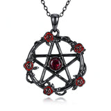 Sterling Silver Black Heart Skeleton Birthstone Necklace With Engraved Halloween Gift