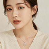 925 Sterling Silver Elegant Silver Pendant Necklace With Intricate Filigree Design And Dangling Beads