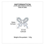 925 Sterling Silver Elegant Sparkling Zircon Bow Earrings
