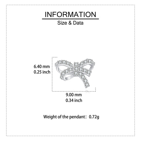 925 Sterling Silver Elegant Bow-shaped Silver Stud Earrings With Rhinestone Accents